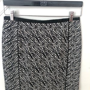 Zebra print pencil skirt